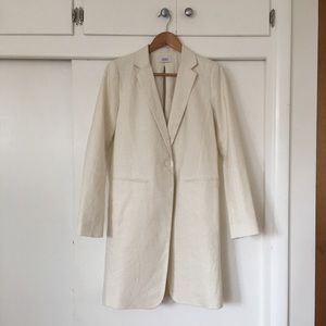 NOMIA/ linen slit back long jacket